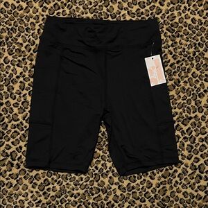 GB Girls size L black biker shorts